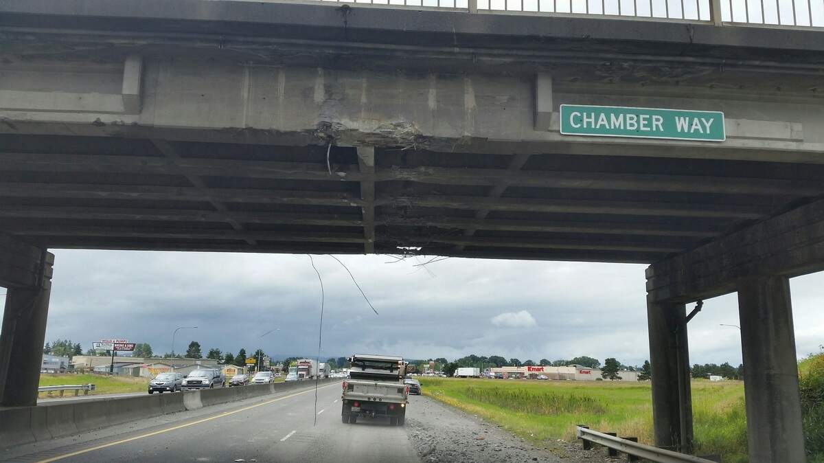 Repairs to the Chamber Way overpass in Chehalis, which was damaged by a truck hauling an oversize load more than two years ago, are almost complete, according to the Washington State Patrol.