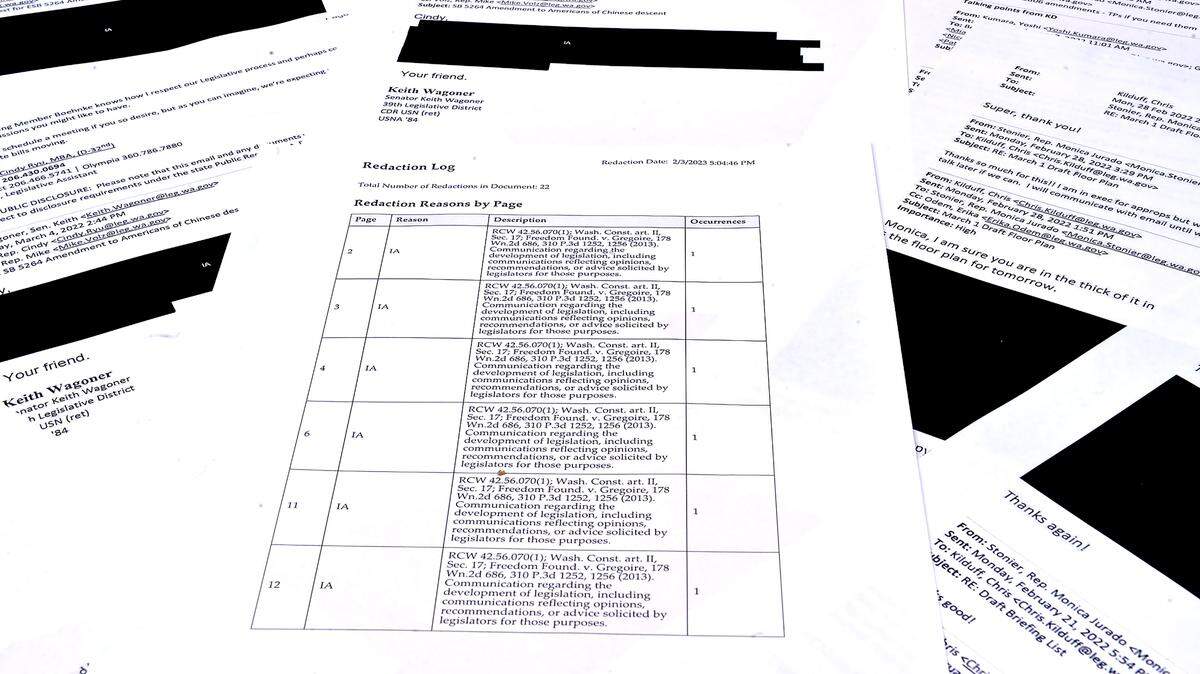 Copies of redacted legislative correspondence.