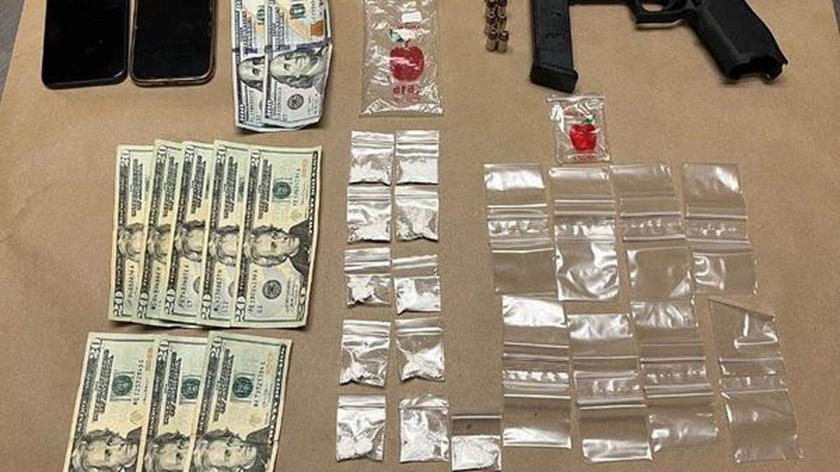 Police found multiple small plastic bags of cocaine totaling 13.15 grams and $360 in cash, two phones and even more small plastic bags in a man’s car Aug. 3.