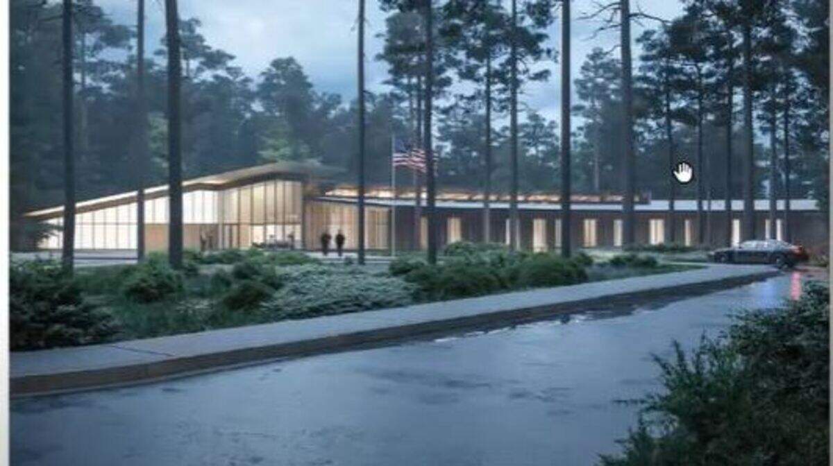 A rendering of the new Lacey police station.