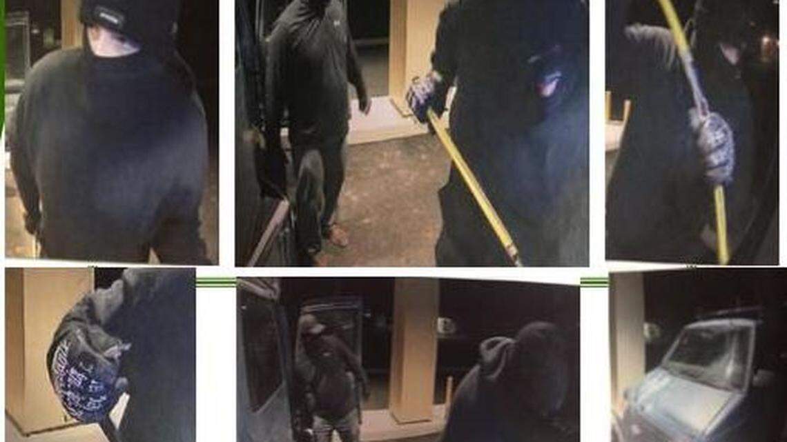 The Thurston County Sheriff's Office is asking for the public's help to identify two suspects who tried to break into an ATM, or steal the whole thing.