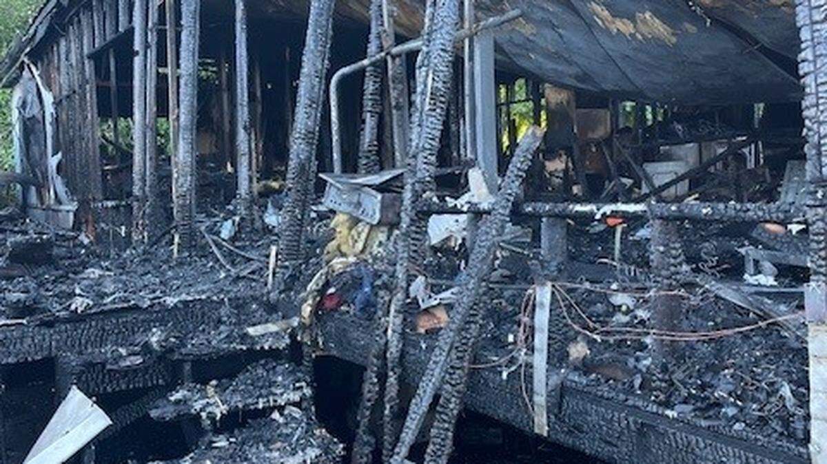 The Tuesday morning fire destroyed a residence in the Edgelake Mobile Home Park in Lacey.