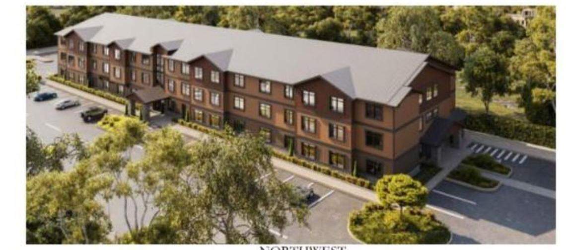 A color rendering of the Royal Street Apartments.