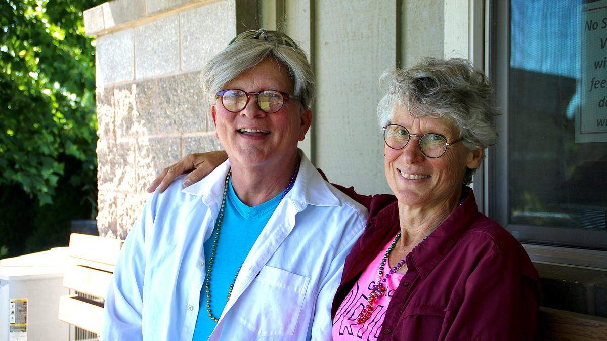 Steve O’Connor and Anna Schlecht are co-chairs of the Sound Alliance of Older LGBTQ+, an organization that hosts events for older queer people in the Olympia area. Schlecht helped found Capital City Pride 33 years ago.