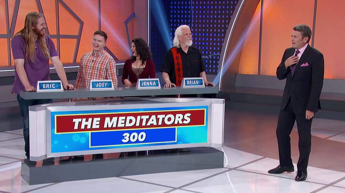 Olympia native Eric Prochnau, left, is among the contestants on a new GSN game show, "America Says." It is hosted by John Michael Higgins, right.