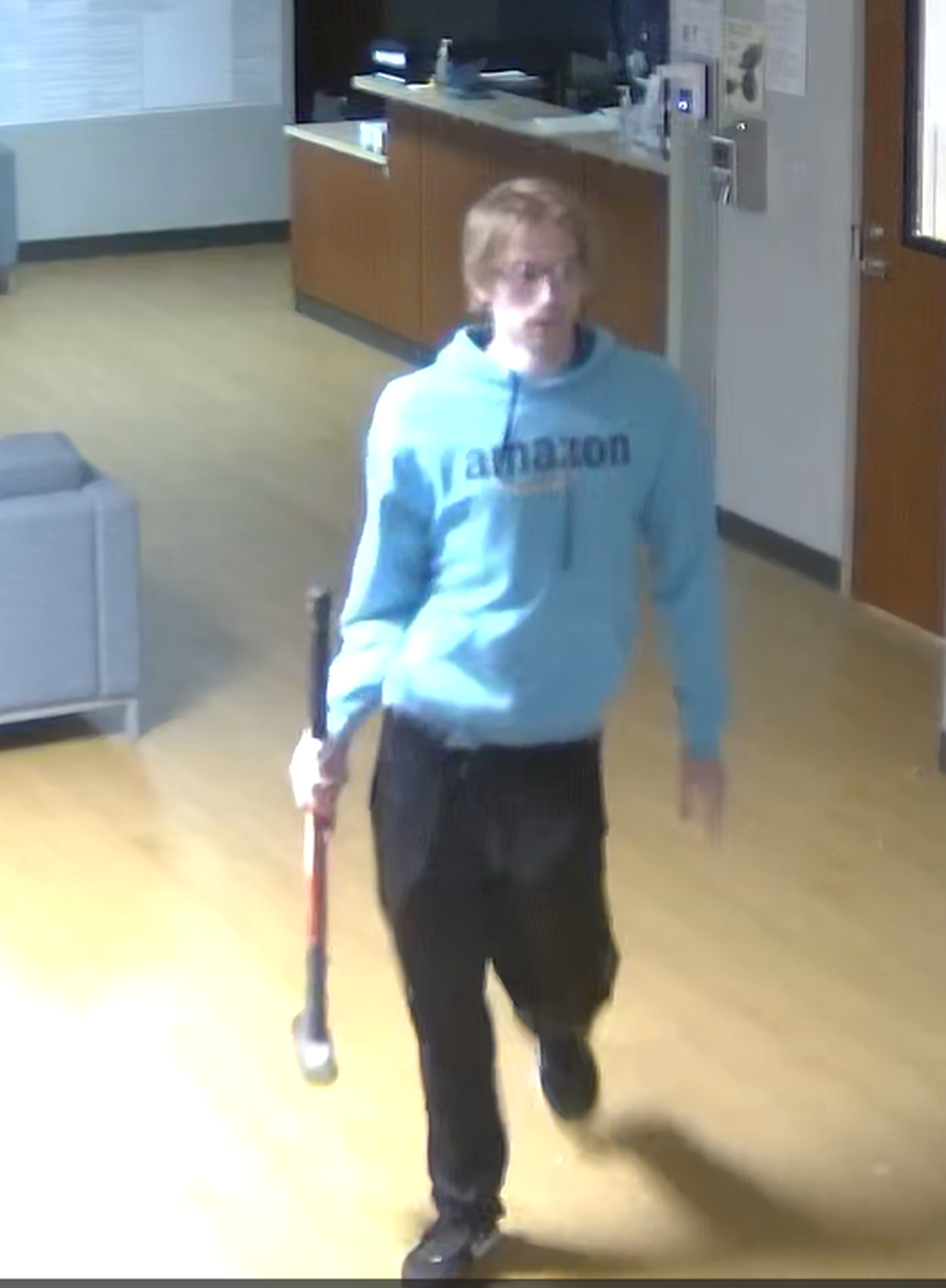 A second image released by Lacey police of the burglary suspect.