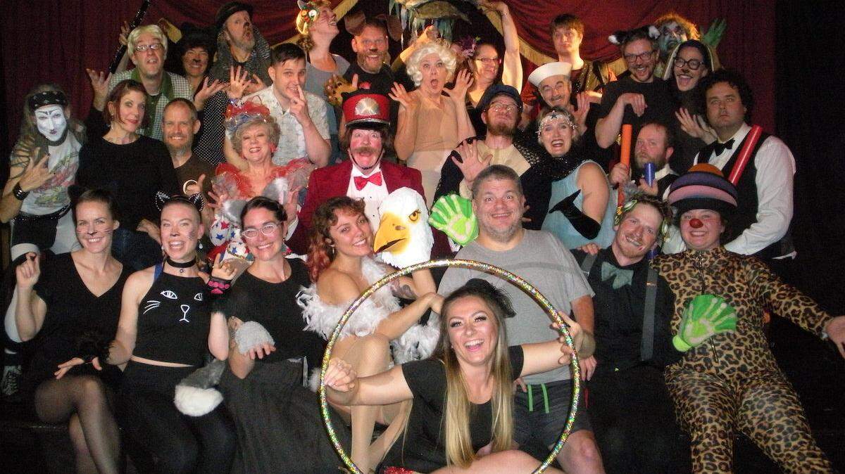 The 2019 performers for Lord Franzannian’s Royal Olympian Spectacular Vaudeville Show.                        