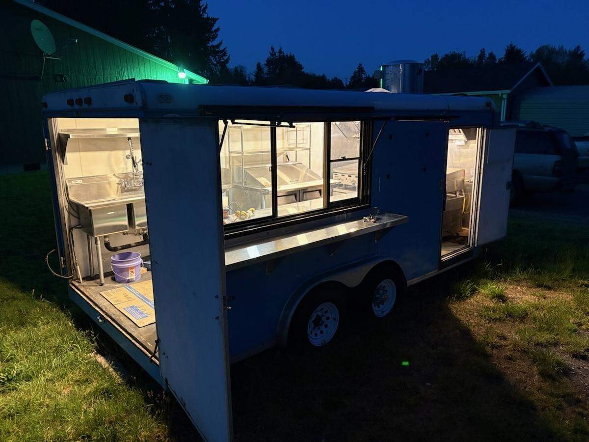 Work continues on The Spot, a new food trailer that will be serving cheesesteak sandwiches.