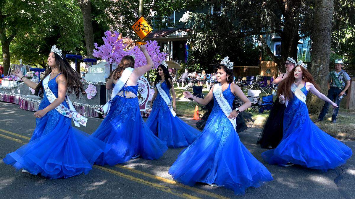 The Capital Lakefair Royal Court bust a few pre-parade moves on a 90-degree Saturday evening before the start of the 2023 Capital Lakefair Parade. Lakefair returns this week.