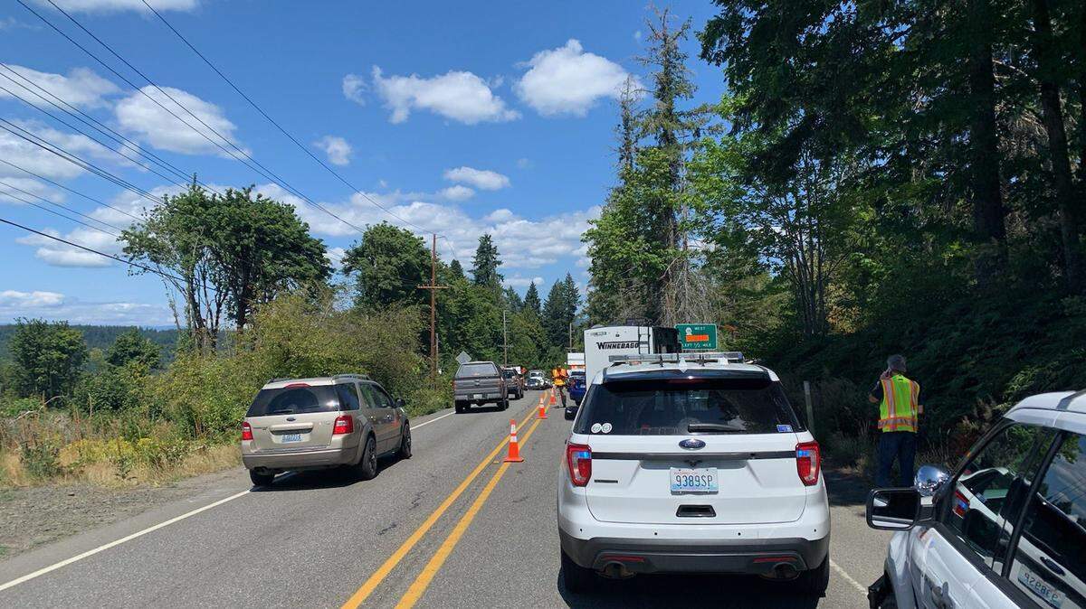 Washington State Patrol responded to a two-vehicle wreck in Mason County Monday afternoon.