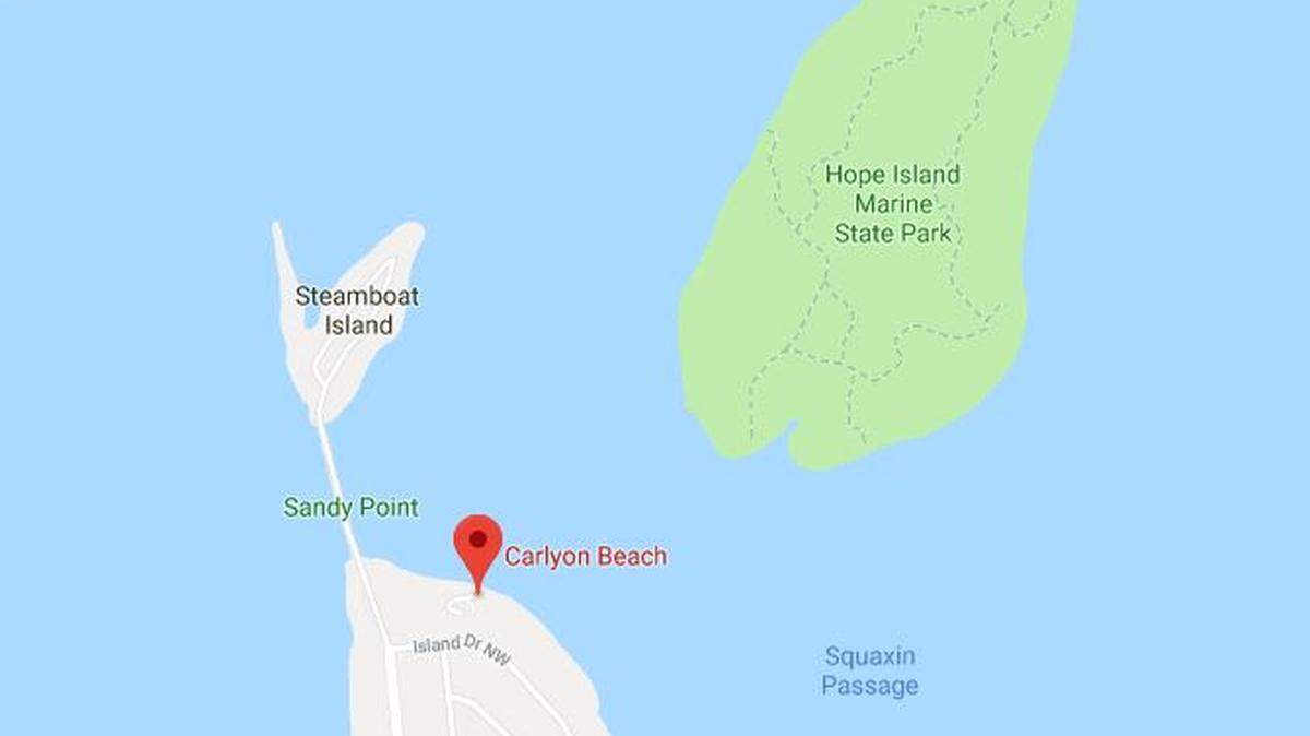 A 62-year-old woman was rescued Sunday night after she attempted to swim to Hope Island from Carlyon Beach, according to the Thurston County Sheriff’s Office.