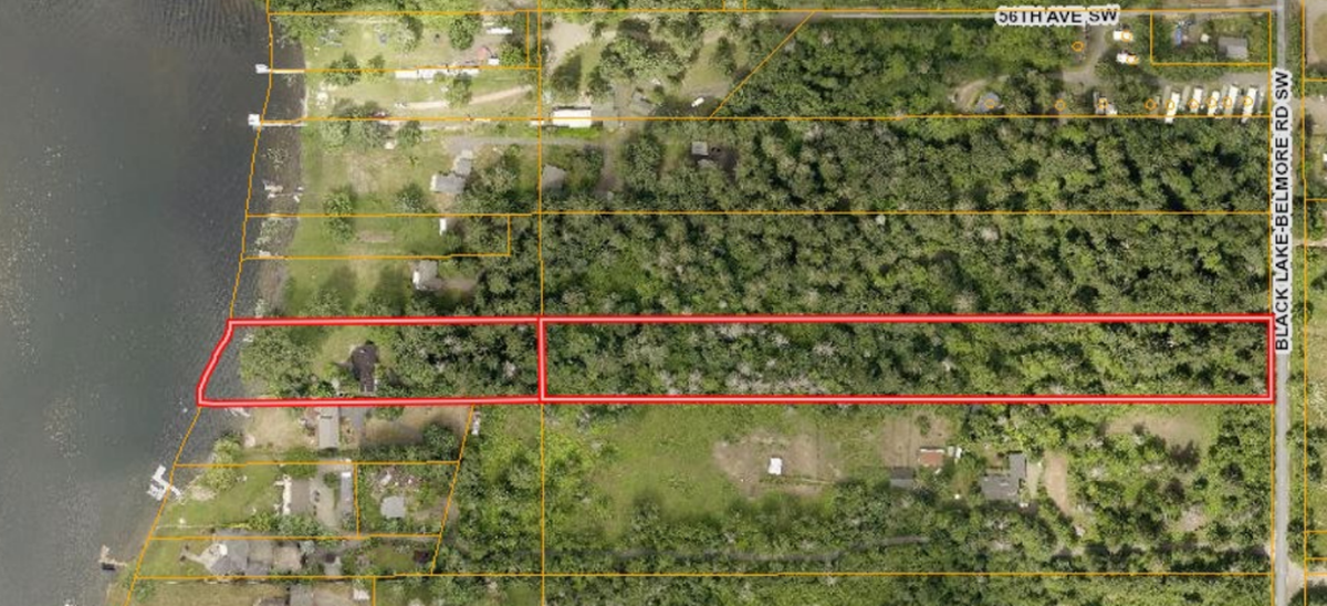 The land at 5709 Black Lake Belmore Road SW, Olympia.