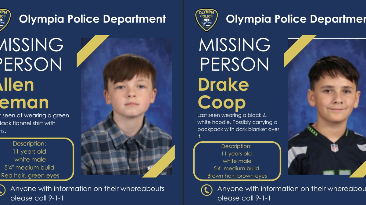 Olympia police searched for two students who ran away from Hansen Elementary School for over six hours Wednesday, Dec. 11, 2024.