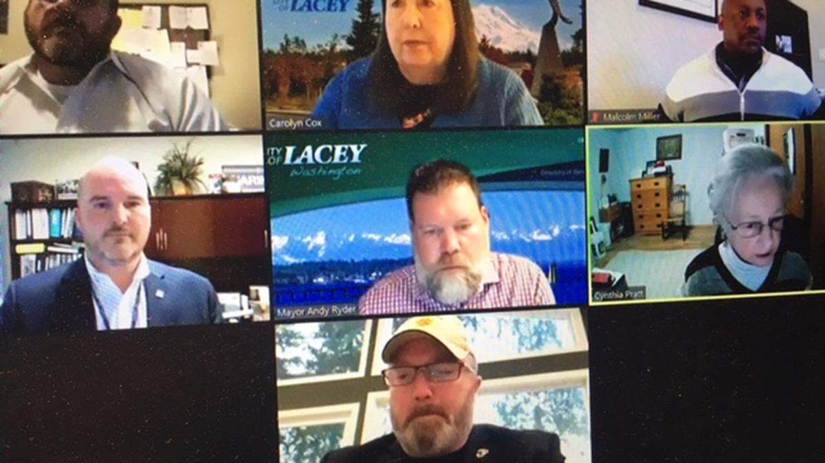 Two weeks after announcing an in-person option for Lacey council meetings and work sessions, the city changed course on Tuesday, announcing there will be no in-person option for Thursday’s council meeting because of a rise in COVID-19 cases.