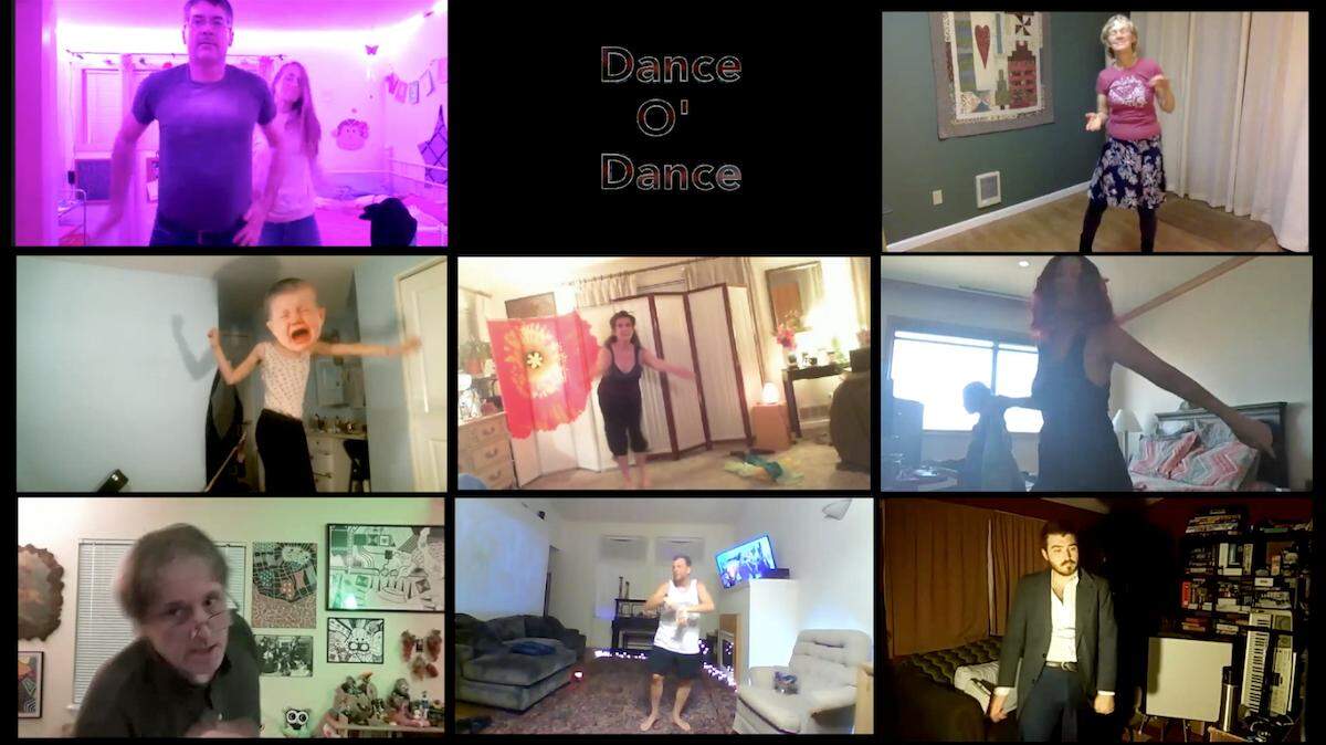 A screenshot from the May 22 Zoom edition of Dance O’ Dance.