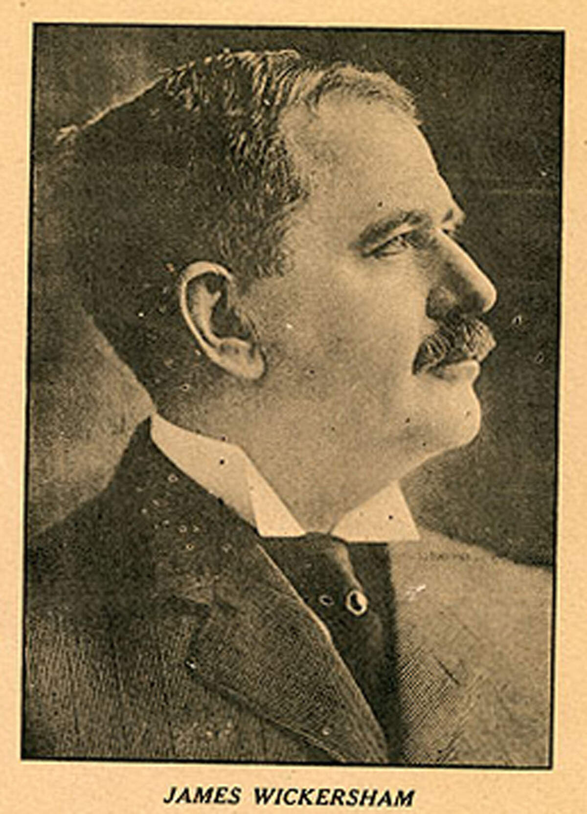 James Wickersham is remembered for his Alaskan career as an ethnographer, judge and politician. In his earlier career he lived in Washington Territory and befriended members of the Squaxin Tribe in Mud Bay, advocating on their behalf for the legitimacy of the Indian Shaker religion. As an amateur photographer he documented images of tribal members and living conditions.