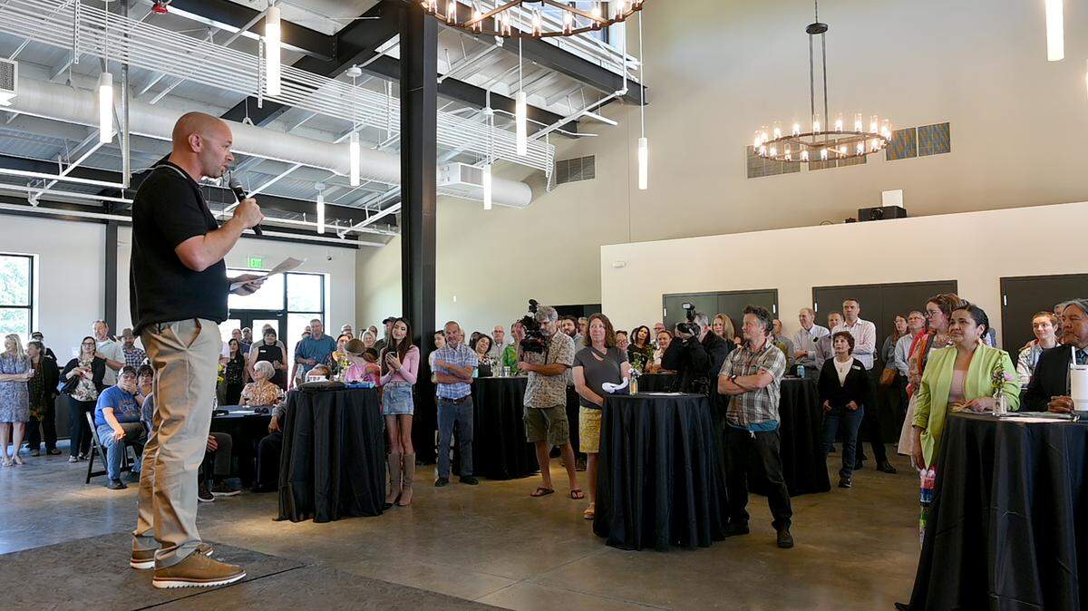 The grand opening of the new Agriculture Innovation Park in Tenino drew a large crowd of well wishers on May 29, 2025. The event featured self-guided tours and speakers, including current county commissioner and former Tenino mayor Wayne Fournier. 