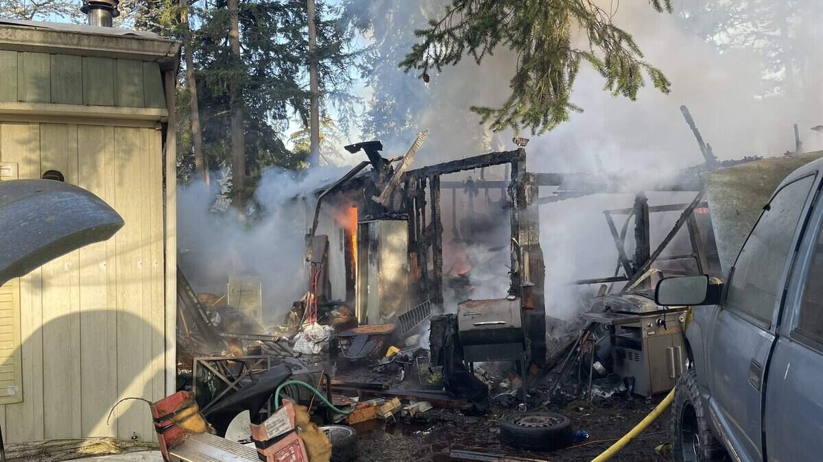 One person suffered injuries in a garage fire Sunday morning, Graham Fire & Rescue said via social media.