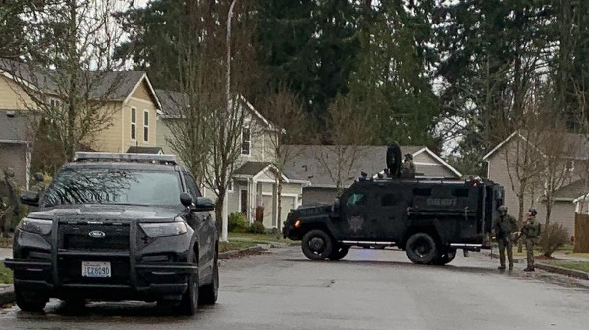 The Thurston County Sheriff’s Office SWAT team was called to a man’s home near Tumwater on Dec. 29 after he had barricaded himself inside. Sheriff’s deputies were originally called to carry out an eviction notice. 