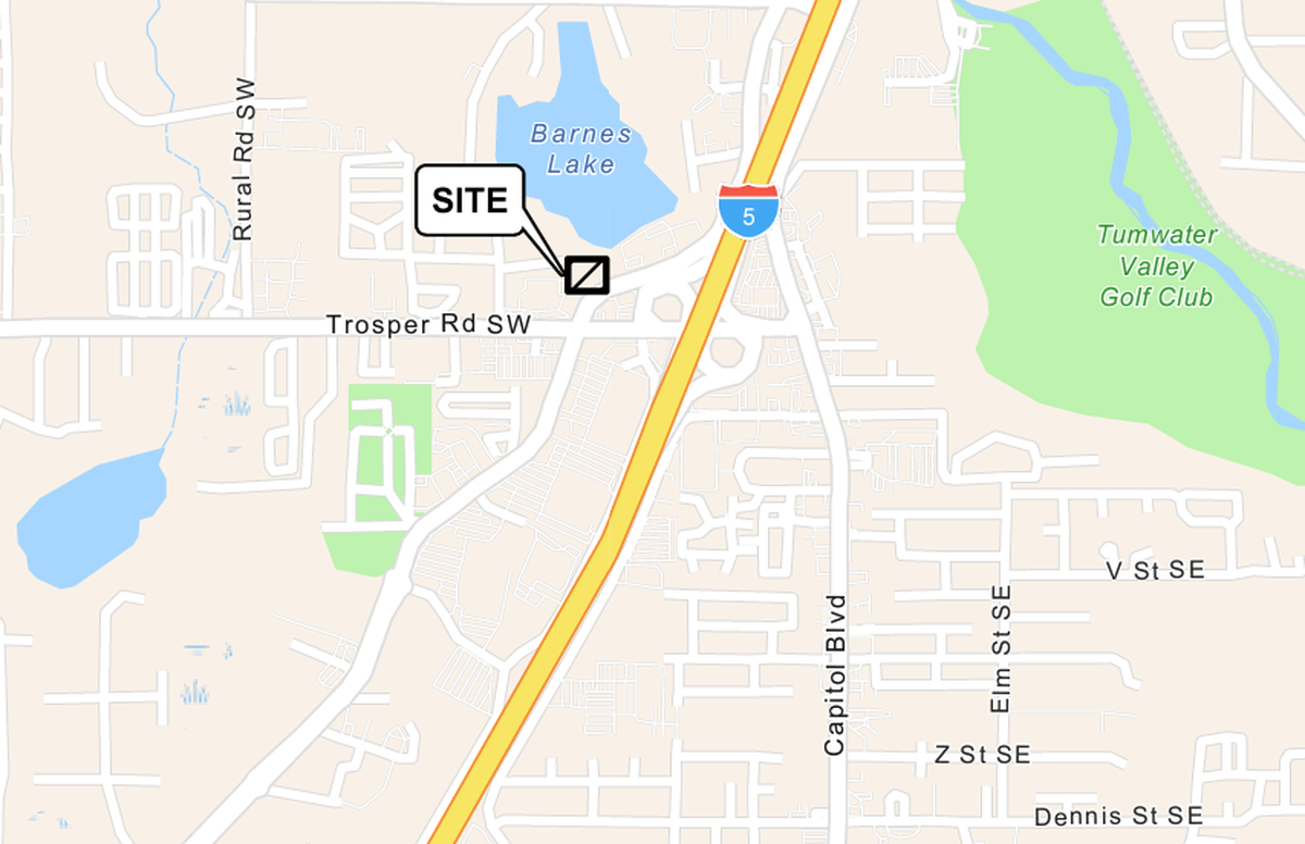 The location of the Barnes Lake substation in Tumwater.
