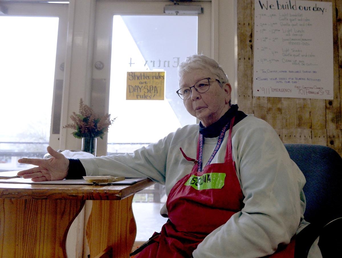 First Christian Church member and longtime homeless advocate Selena Kilmoyer led the effort to open a day center for the needy at the church.