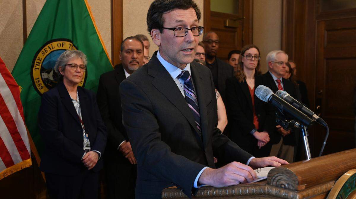In a Feb. 27, 2025 press conference Washington Gov. Bob Ferguson discussed budget proposals.