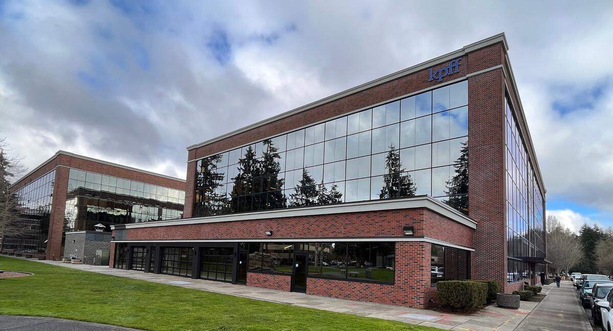 The 640 building at Huntamer Park in Lacey will be the future home of Bottega, a new restaurant being launched by Ricardo’s founder, Rick Nelsen. He is taking 5,600 square feet behind those garage-style doors. Photo Feb. 6. 2025