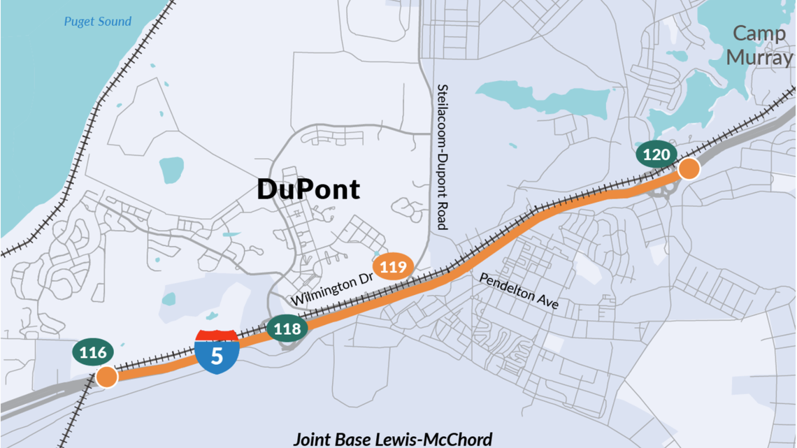 ‘Significant congestion’ expected on I-5 at DuPont, JBLM this weekend. Here’s why