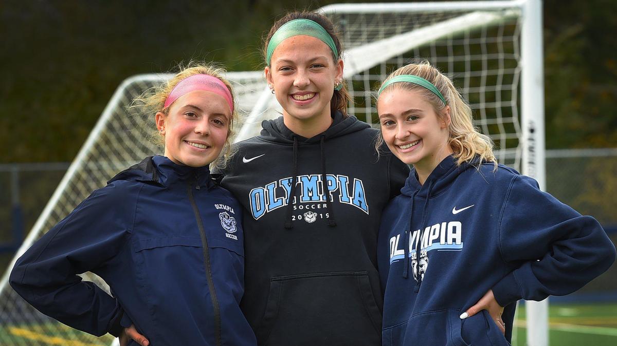 Olympia seniors Lyv Heistand, Katelyn Rigg & Emma Hays (left-right) are on-field leaders for the Bears.