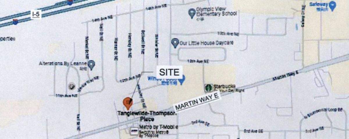 The Martin Way site location of the apartment proposal.