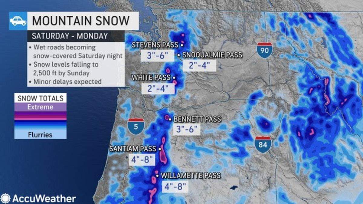 AccuWeather says expect mountain snow over the Mother’s Day weekend.