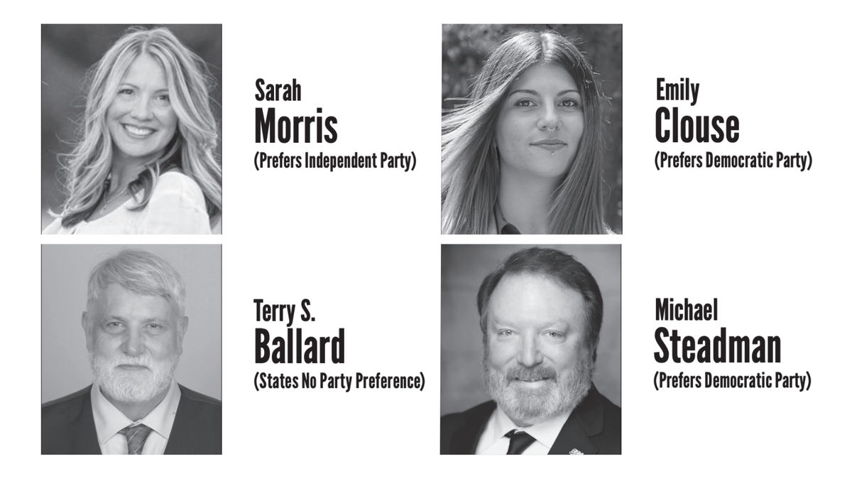 Lacey City Council member Michael Steadman, a Democrat, will face Sarah Morris, an independent, Terry S. Ballard, who has no party preference, and Emily Clouse, another Democrat, in the August primary for Thurston County District 5 commissioner.