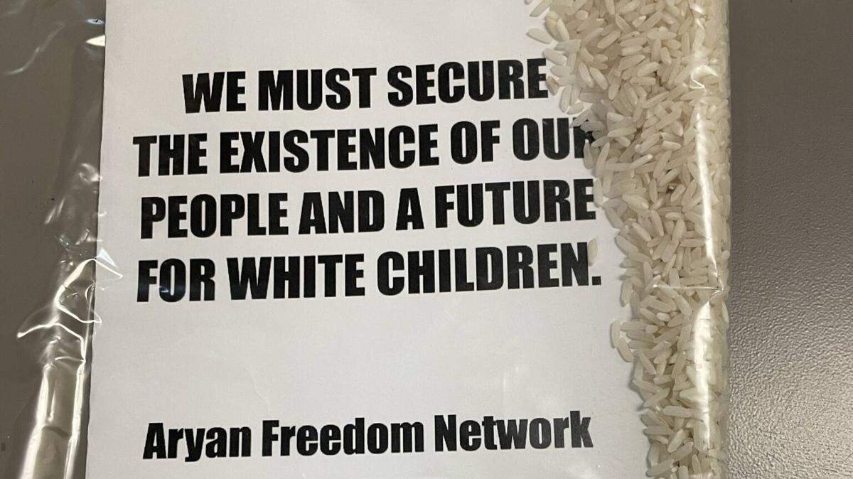 Flyers for a Texas-based neo-Nazi group were left outside of Grays Harbor homes and businesses last week.