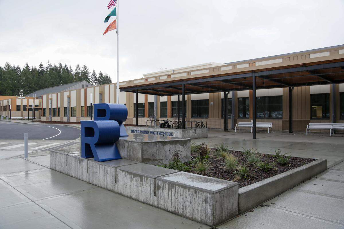 The new wing of administrative space at River Ridge High School in Lacey.