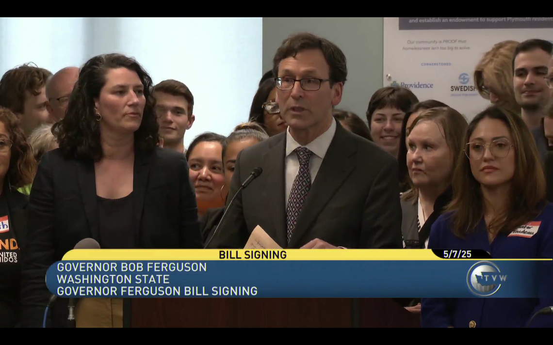 Washington Gov. Bob Ferguson signed House Bill 1217 into law Wednesday, May 7, 2025.