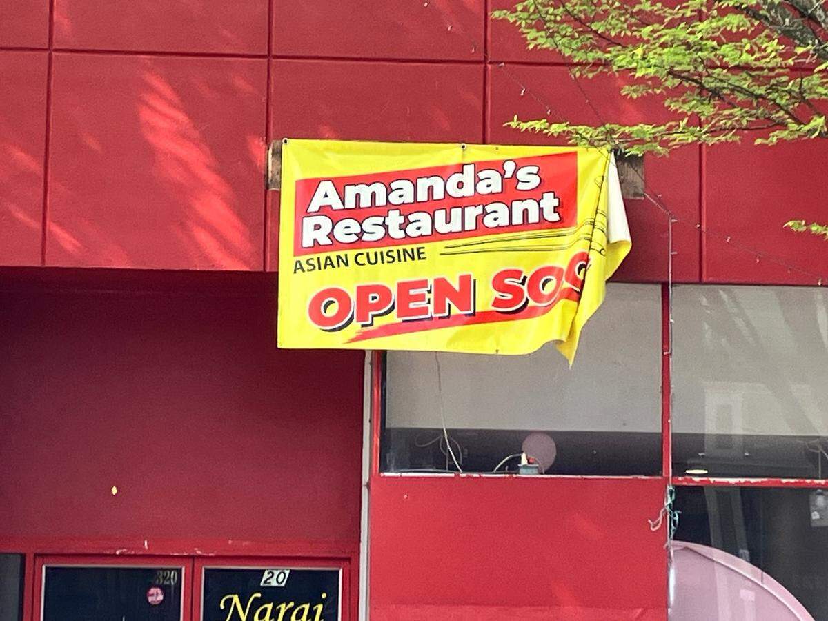 According to the sign, Amanda’s Restaurant is filling a vacancy on Fourth Avenue East between Franklin and Adams streets, one of many changes for this downtown Olympia block.