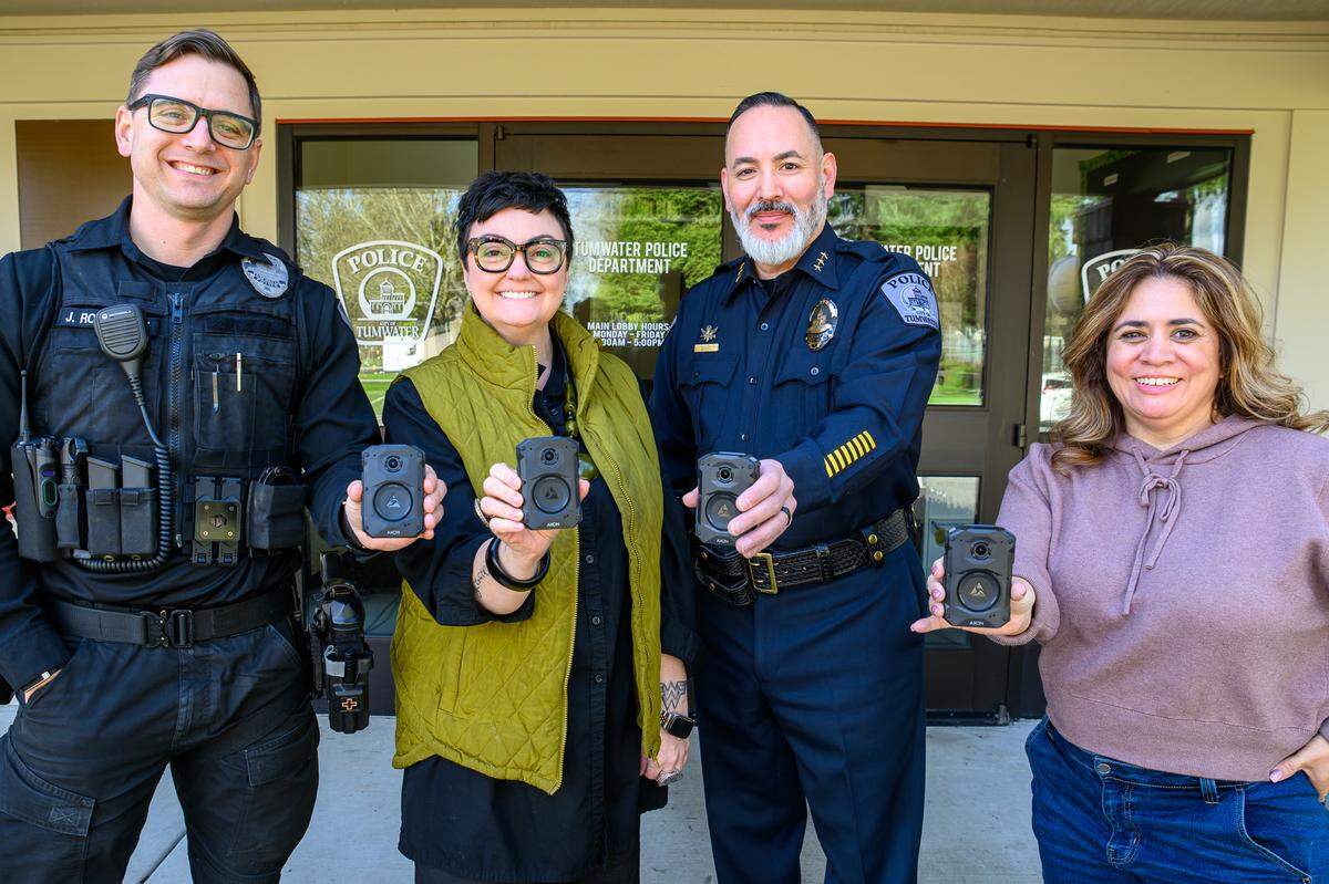 The City of Tumwater was the last major jurisdiction in Thurston County to require police officers to don body-worn cameras. The City Council received a briefing on the program on March 24, and Acting Chief Carlos Quiles said as of that morning every officer had been properly trained and had received their equipment.