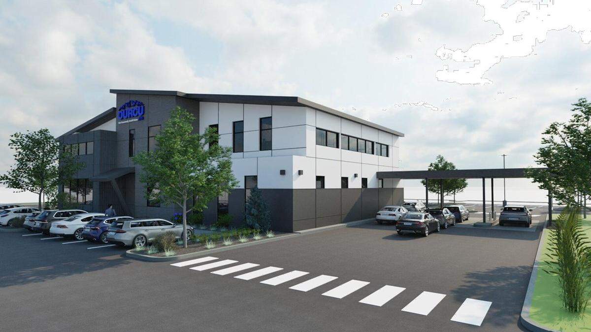 A rendering of the Our Community Credit Union building.