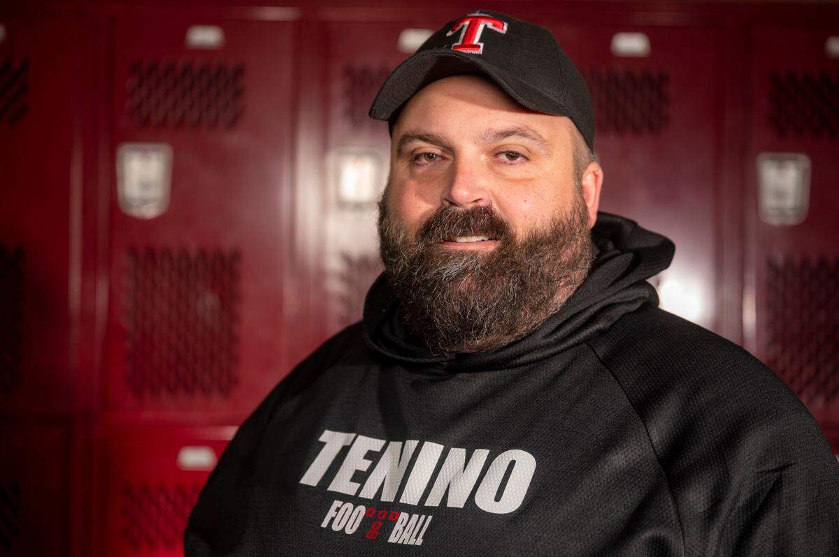 Tenino coach Cary Nagel photographed at Mount Tahoma High School on Monday, Dec. 20, 2021.