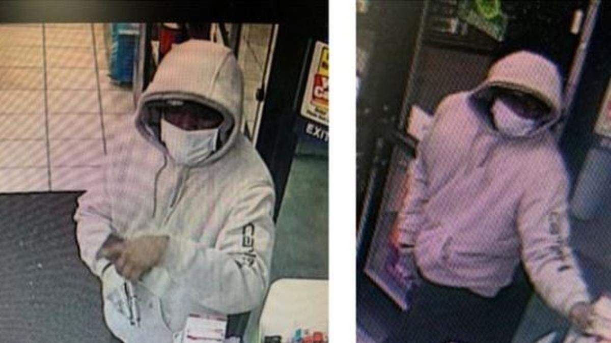 About 7:15 a.m. Dec. 21, a man entered a gasoline station convenience store in the 1600 block of Marvin Road Northeast and robbed it while holding a silver-colored, semi-automatic handgun, according to Lacey police.