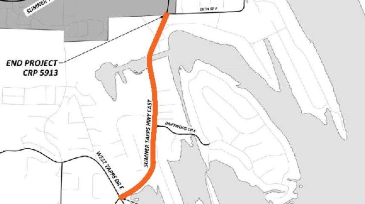 Road crews will descend on Sumner Tapps Highway East the week of Aug. 8 to add a new layer of asphalt between West Tapps Drive East and the Auburn city limits, the county announced.