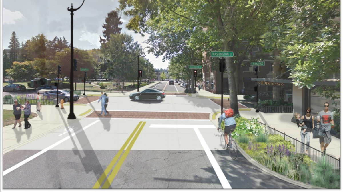 A rendering from the City of Olympia envisions coming improvements to Legion Way downtown.