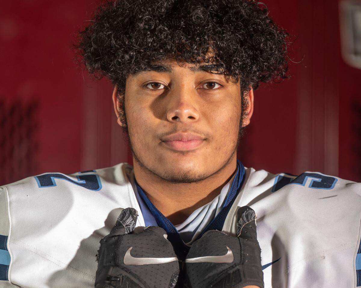 Olympia’s Max Tuitele photographed at Mount Tahoma High School on Monday, Dec. 20, 2021.
