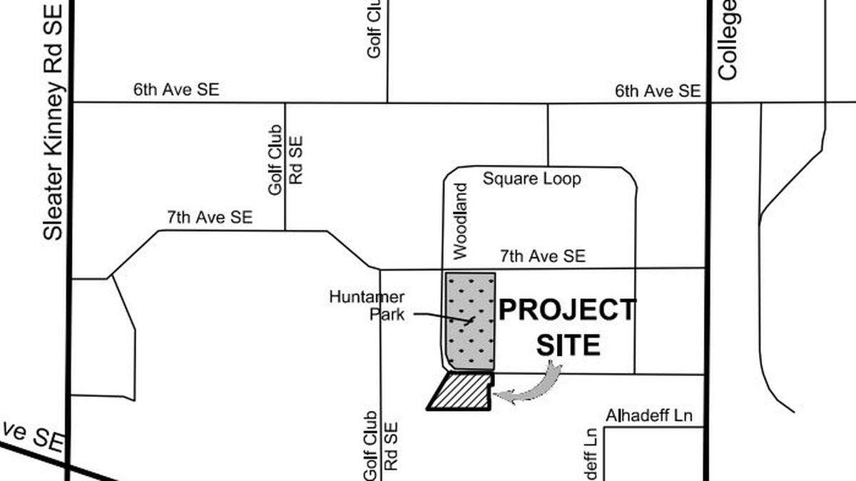 The location of the office building to housing conversion in Lacey at 629 Woodland Square Loop.