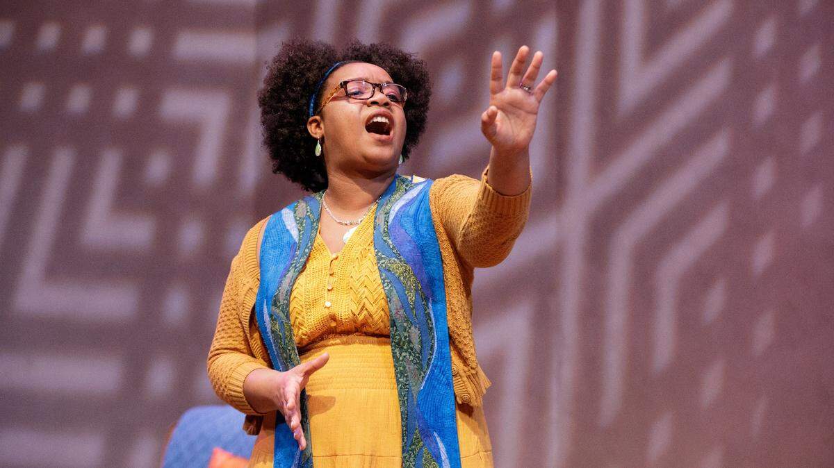 Kristen Natalia plays Edna, a minister in an interracial marriage, in Harlequin Productions’ ”Until the Flood.”