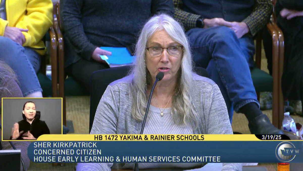 Concerned citizen Sher Kirkpatrick testified against HB 1472 during a March 19 public hearing.