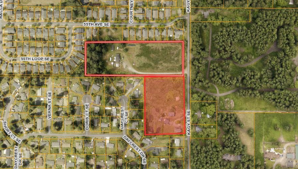 The location of the Kagy preliminary plat in Lacey’s urban growth area.