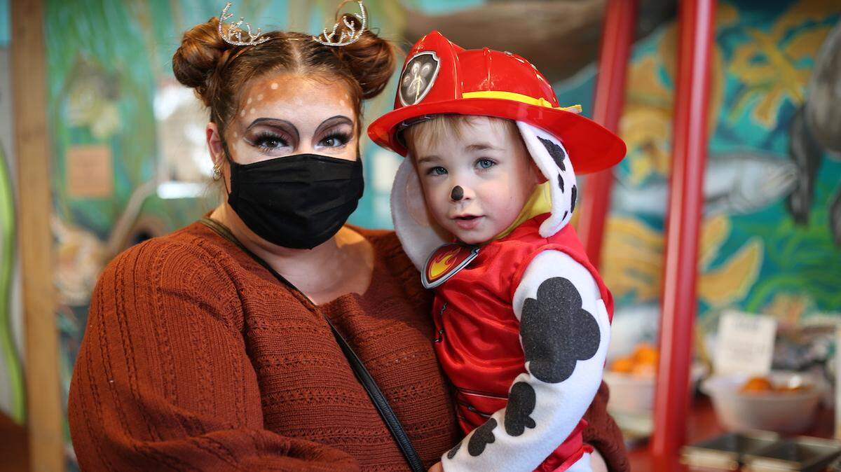 Showing off cool costumes is part of the fun at the Hands On Children’s Museum’s Boo Bash.