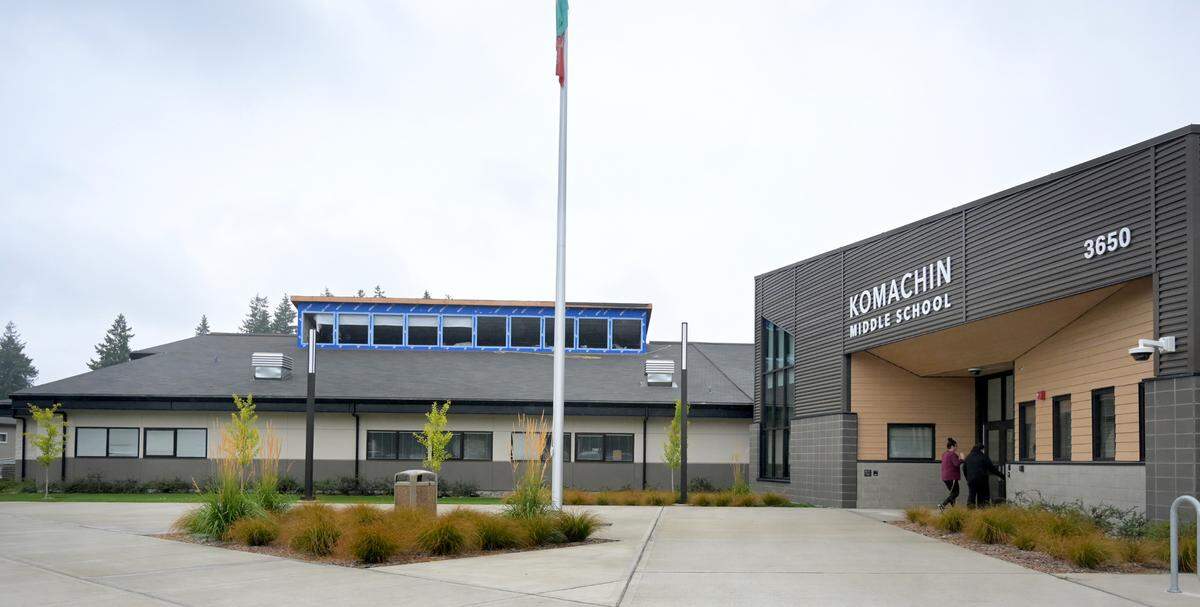 Since 2021, Komachin Middle School in Lacey has been the focus of a $50 million construction project that is expected to be complete in 2024.