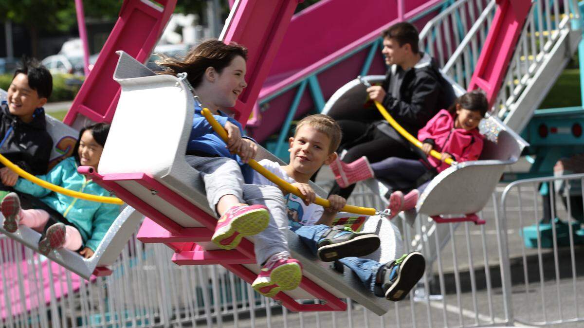 The Lacey Spring Fun Fair offers some carnival rides.
